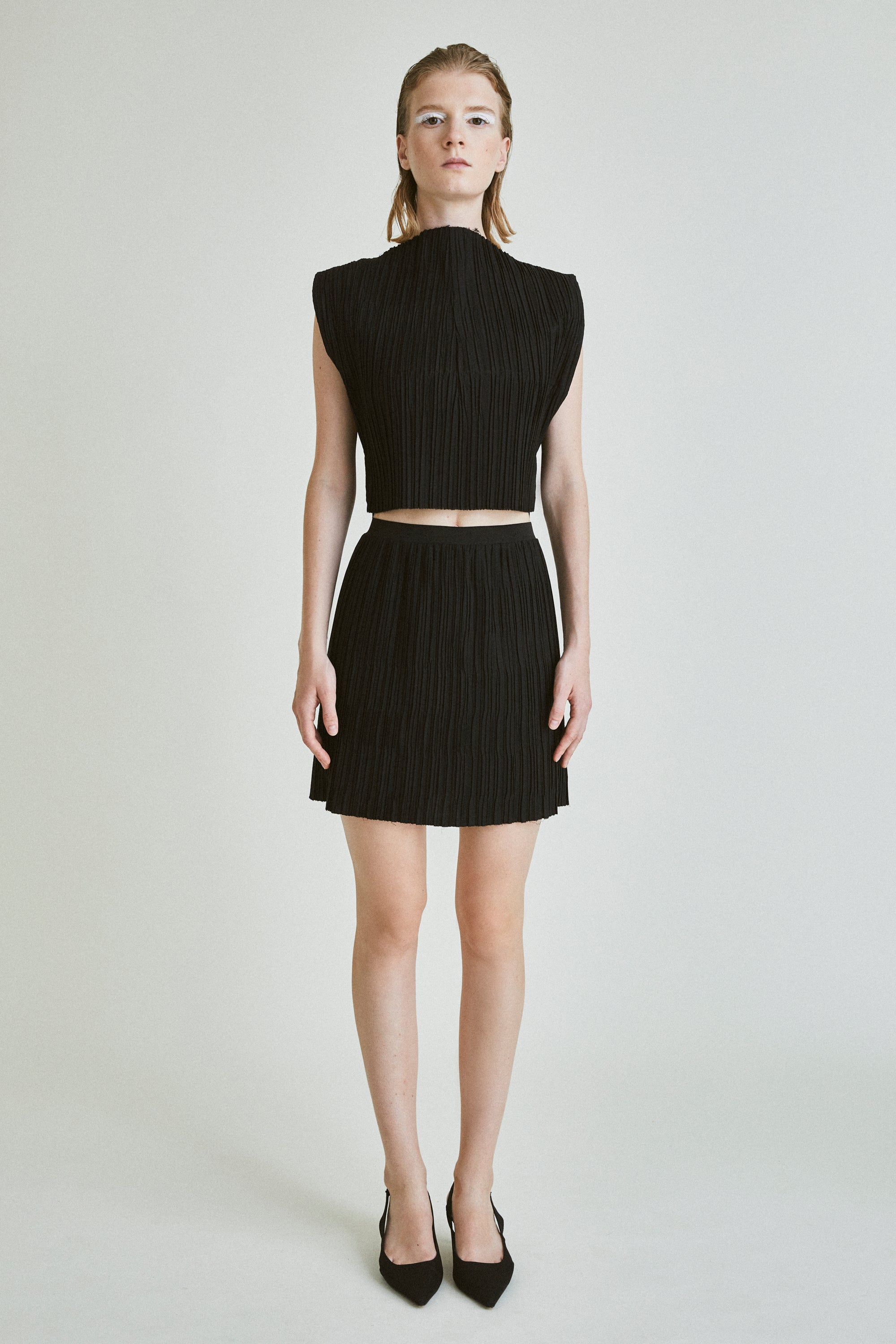 Y_09 Top Short Plisse