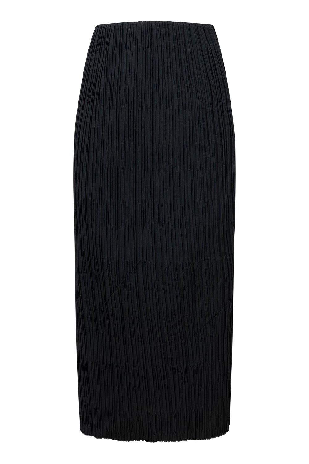 LONG SKIRT PLISSÉ / 01 — Black, original garment photograph